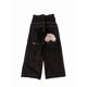 thumbnail image 1 of Pantalones vaqueros unisex estilo hip-hop gótico urbano de talle alto y corte holgado con diseños rasgados y bordados for hombre y mujer, 1 of 3
