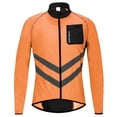 thumbnail image 1 of Men Cycling Jacket Windproof Reflective Long Sleeve Biking Jersey Bike Jacket for Riding Running Jogging, 1 of 7