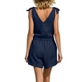 thumbnail image 5 of Enjoytime Summer Outfits for Women 2026 Casual Vacation Sleeveless 2 Piece Sets Tie Strap Button Down V-Neck Tops with Shorts Matching Set, 5 of 6