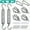 A Color A, variant on Shade Sail Hardware Kit 6' for Rectangular Square Triangular Sun Shade Sail Installation in Lawn and Garden, Anti-Rust Sail Shade Hardware Kit of Heavy Duty (40Pcs) (6 Inch Shade Sail Hardware) B