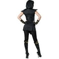 thumbnail image 2 of Black & Gold Ninja Deadly Japanese Warrior Assassin Womens Costume-L, 2 of 2