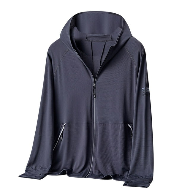 pstuiky Camisas para hombre de manga larga, Sudadera con capucha de manga larga para hombre, fina, transpirable y con protector solar para pesca al aire libre. salir tops m