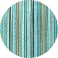 thumbnail image 1 of Ahgly Company Machine Washable Indoor Round Abstract Light Blue Modern Area Rugs, 4' Round, 1 of 4