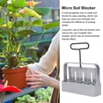 thumbnail image 4 of Seedling Micro Soil Blocker, Stainless Steel Sturdy Manual Soil Block Maker Silver  For Greenhouse, 4 of 8