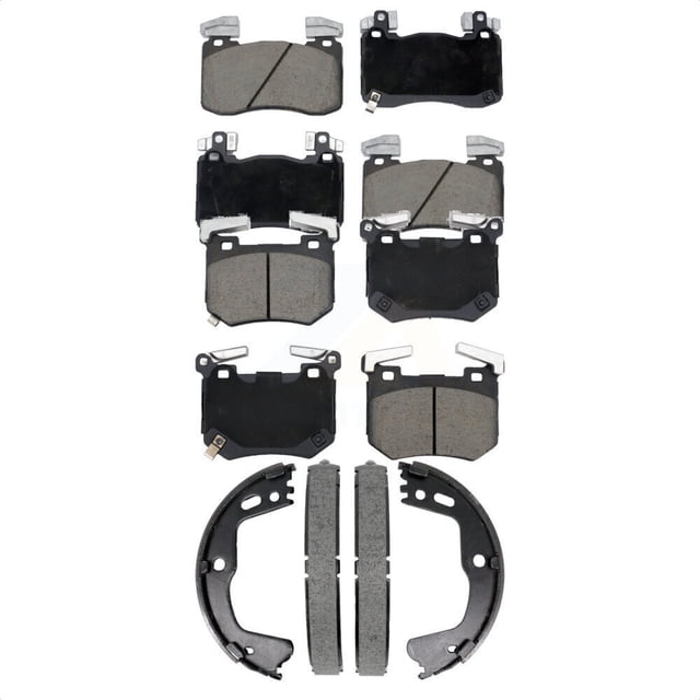 Transit Auto Front Rear Ceramic Brake Pads and Parking Shoes Kit for Car Kia Stinger Genesis G70 with Electric KCN-100834