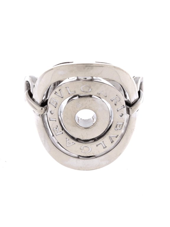 Pre-Owned Astrale Cerchi Shield Ring 18K White Gold By Rebag