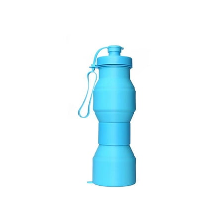 

Folding Water Bottle 800ml Silicone Collapsible Drinking Bottle Leakproof Flexible Outdoor Water Cup for Camping Hiking Traveling