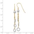 thumbnail image 3 of Primal Gold 14 Karat Two-tone Circle Dangle Earrings, 3 of 5