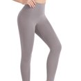 thumbnail image 2 of oqasdz Womens Leggings Solid Color Lifting Running Tights Slim Fit Comfortable Workout Yoga Pants L, 2 of 3