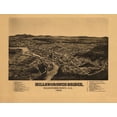 thumbnail image 2 of Norris 18x15 Black Ornate Wood Framed with Double Matting Museum Art Print Titled - Hillsborough Bridge New Hampshire - Norris 1884, 2 of 4
