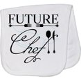 thumbnail image 2 of Inktastic Future Chef with Silverware and Hat Baby Burp Cloth, 2 of 3