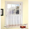 Apple Orchard Sheer Voile Kitchen Curtain With Airbrush Apple Macrame Trim