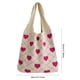 thumbnail image 5 of Bolso Mano Ganchillo Gran Capacidad Compras Tejer Con Patrón Corazón (C), 5 of 9