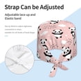 thumbnail image 4 of Kdxio Panda Pattern Turban Hat for Women Men Comfortable Adjustable Cleaning Working Cap with Sweatband, 4 of 8