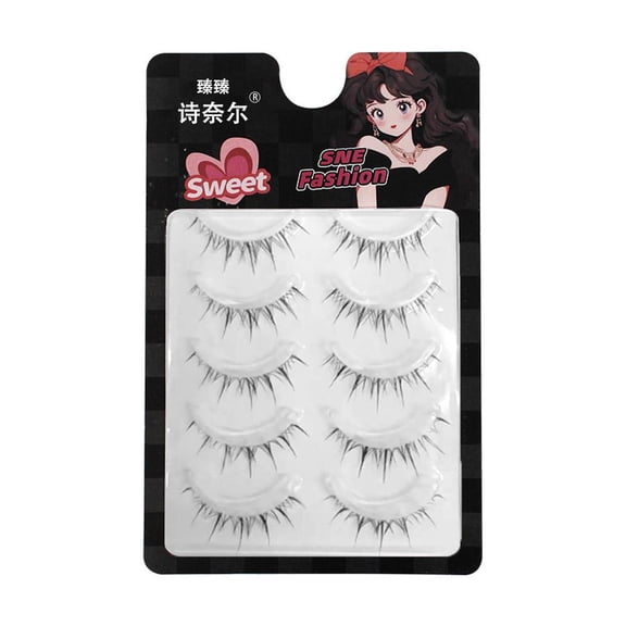5Pair Faiccia 3D Soft Eyelashes Terrier False Eyelashes Super Natral