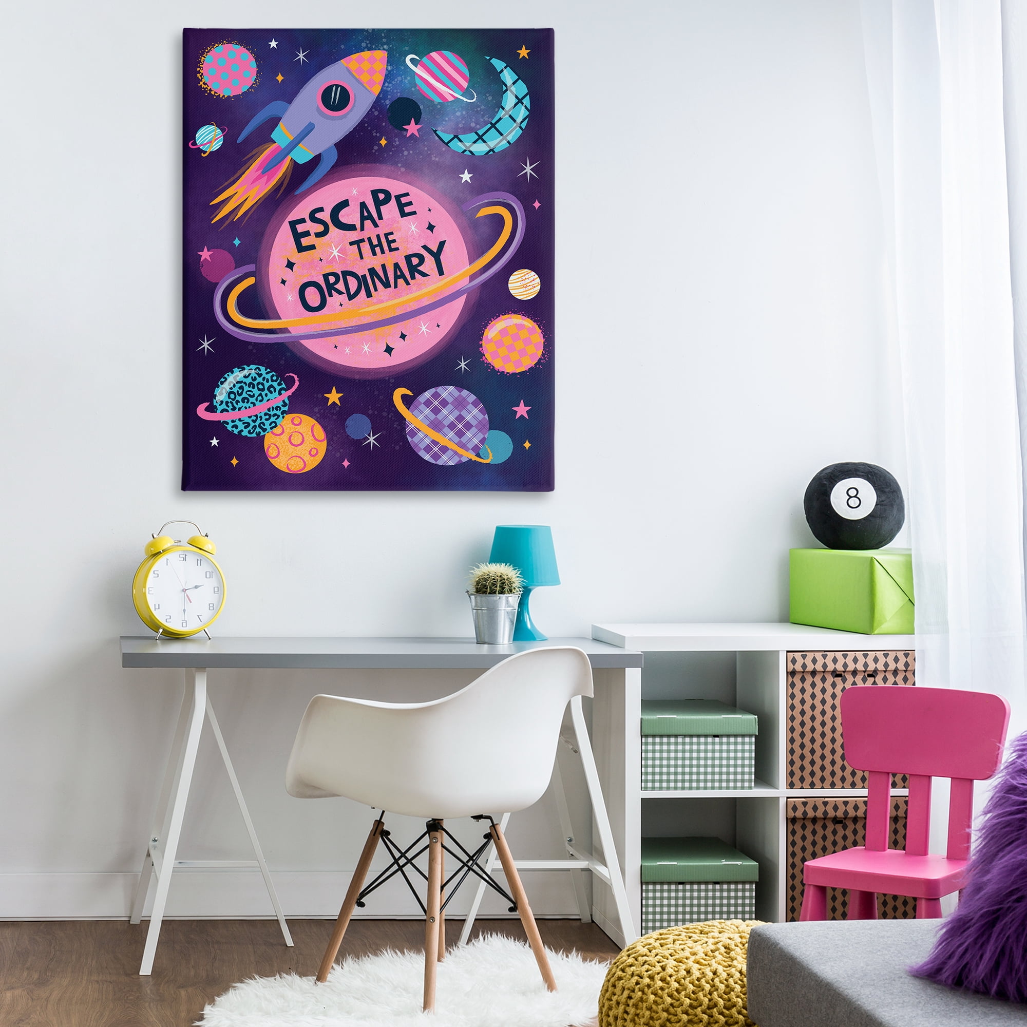 Stupell Industries Escape Ordinary Outer Space Astrology & Stars Painting Wrapped Canvas Art Print Wall Art, 36 x 48