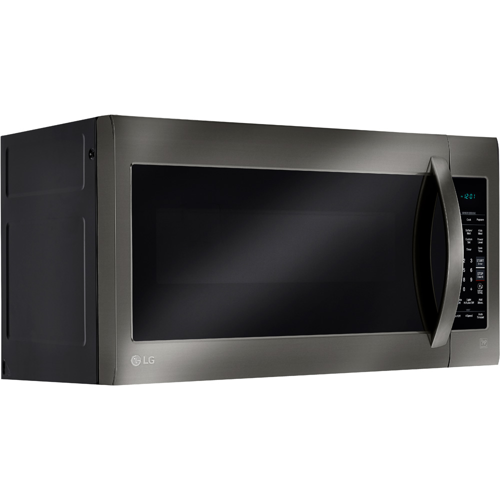 LG LMV2031BD - Microwave oven - over-range - 2 cu. ft - 1000 W - black stainless steel with built-in exhaust system - image 2 of 4