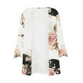 thumbnail image 3 of Womens Fashion Quarter Sleeved 4/3 Sleeved Printed Button Cardigan Jacket Top, 3 of 7