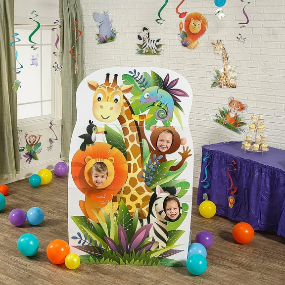 Fun Express Zoo Animal Party Multicolor Decorating Kit – 19 Pc.