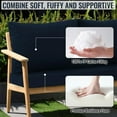 thumbnail image 5 of Outdoor Loveseat Cushion Set, 48 x 24 inch, Water Repellent Patio Furniture Cushions Replacement with Removable Cover( Navy blue), 5 of 8