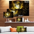 thumbnail image 2 of Designart - Golden Curly Spiral on Black - Abstract Wall Art Canvas, 2 of 2
