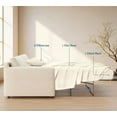 thumbnail image 3 of 4-Piece Full Sleeper Sofa Sheet Set, 100% Egyptian Cotton, 1000 Thread Count, Fits 5" Deep Pull-Out Couch Mattress (54" x 72") - Ivory Solid, 3 of 5
