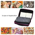 thumbnail image 3 of Yeacher EVA Diamond Storage Box with 120 Plastic Clear Bottles for Painting Accessory Tool Nail Art Rhinestones Storage Large Capacity Hand Bag with Zipper, 3 of 7