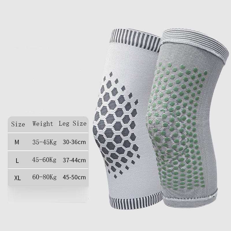 Warm Knee, Women Men Self-Heating Knee Pad, Brace Leg Knee, Wrap Stretchy Thermal Thick Knee, Self Heating Knee Sleeve Brace, Graphene Breathable Knee Pads, Warm Mugwort Knee Pads (Gray-L)