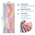 thumbnail image 2 of Colorful Cloud Star Pattern Hot Yoga Mat Towel Non Slip for Hot Yoga - Quick-Drying Yoga Mat Cover with 4 Corner Pockets with Travel Bag - Hot Yoga Towel Non Slip 74"x26", 2 of 6