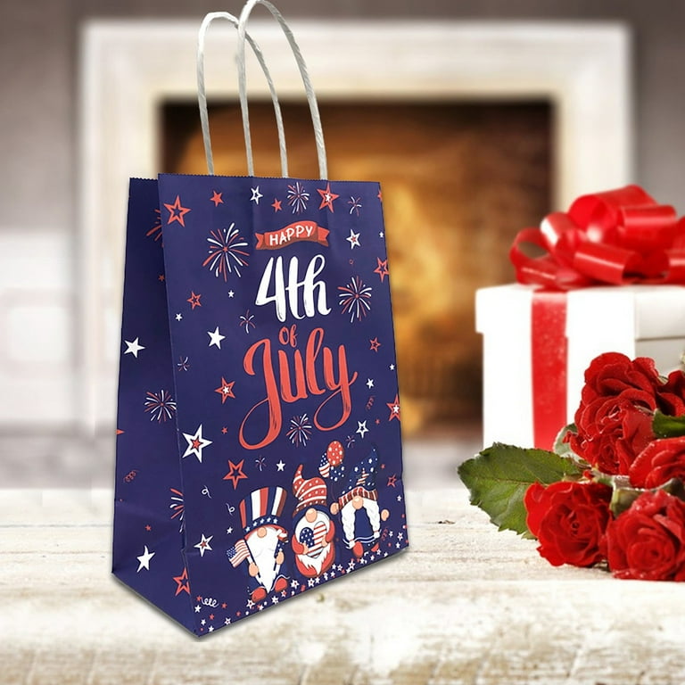 Independence Day 4th of July Face Storage Bags Storage Case 4th Of July Kraft Paper Bag Tote Composite Material Walmart
