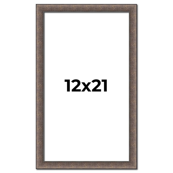 12x21 Frame Silver Real Wood Picture Frame Width 1.25 Inches | Interior Frame Depth 0.5 Inches |
