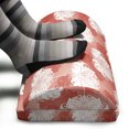 thumbnail image 3 of Antique Foot Rest, Abstract Ornamental Flower Motifs with Baroque Curlicues Traditional, Non-Slip Backing Adjustable Ergonomic Memory Foam Leg Support for Office, Salmon Coral and White, by Ambesonne, 3 of 5