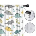 thumbnail image 4 of Blackout Kids Curtains,White ROAR Text Dinosaurs Pattern Childrens Insulated Curtains Set Of 2,Bedroom Essentials,Toddler Room Decor 42"x84", 4 of 5