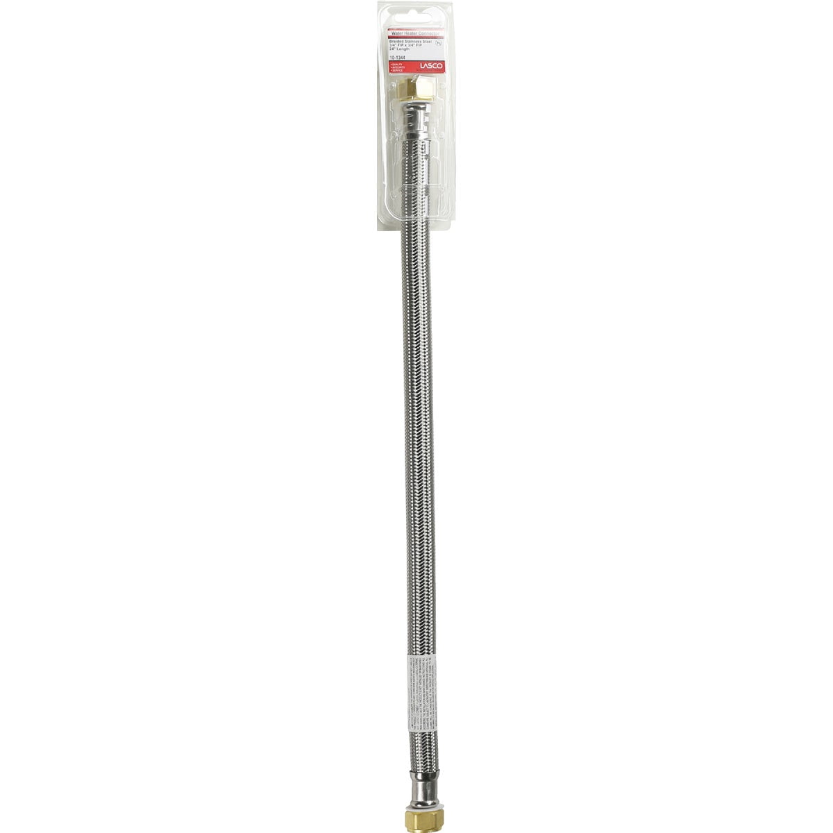 Lasco 10-1344 3/4" FIP x 3/4" FIP x 24" Flex Hot Water Heater Hose Connector