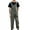 Green, variant on Wide Leg Sweatpants Men's Bib Overalls Fashion Relaxed Fit Casual Jumpsuit Cotton Lightweight Overalls with Pockets Men's Pants Black