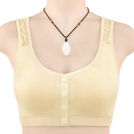 

Women s Adjustable Sports Front Closure Extra-Elastic Breathable Lace Trim Bra Please buy one or two sizes up