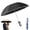 Black, variant on Creative Ring Buckle Windproof Reinforced Umbrella, Automatic Folding UV Umbrellas with Ring Handle, Travel Automatic Umbrella Open Close Auto,Reflective Safety Strip, Sunny or Rainy