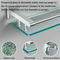 thumbnail image 5 of 20IN Bathroom Shelves/Shelf Glass Wall Mount Floating Shelves for Bathroom Tempered Glass Rectangular 1 Tier Organizer Wall Shelf (Chrome Polished, 20''), 5 of 7