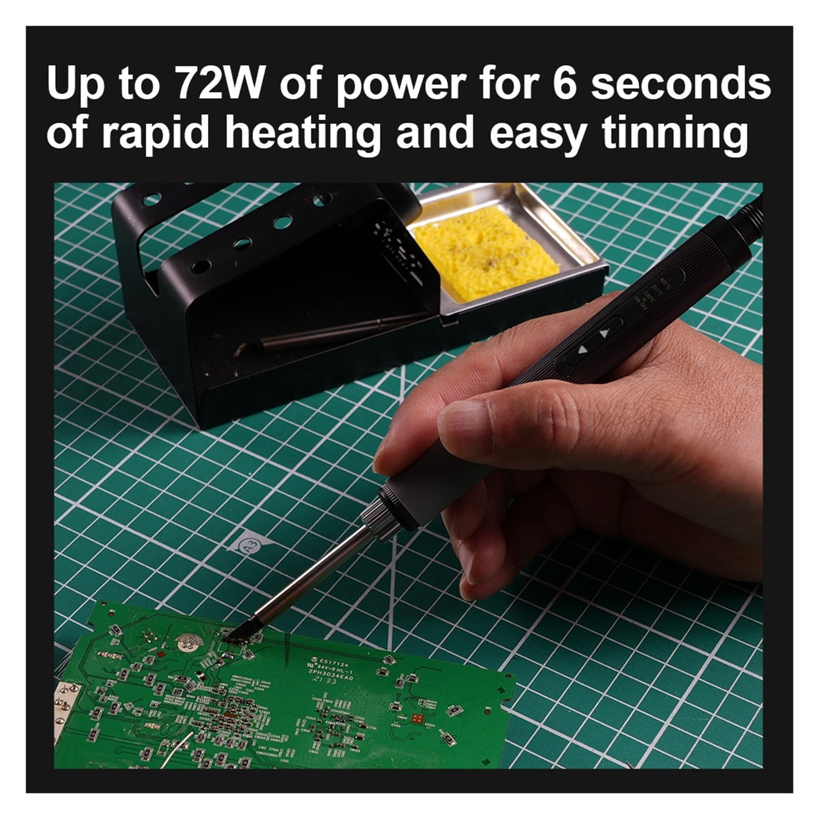 Electric Soldering Iron Welding Tool Ceramic Heater Welding Solder Rework Station Repair Heat Pencil Portable Soldering Pen ,Internally Heated