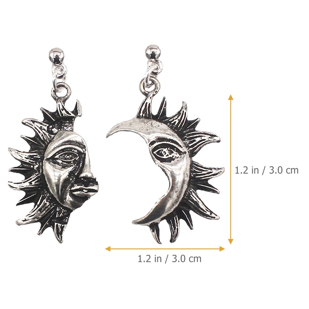 Smiling Sun and Moon Dangle Earrings - Cate's Concepts, LLC