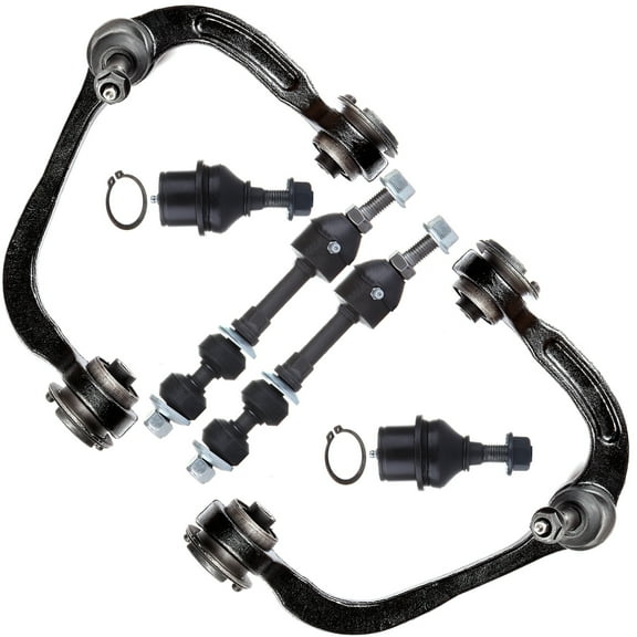 ECCPP Control Arm Kit 2005 2006 2007 2008 for Ford for F-150 2006 2007 2008 for Lincoln Mark LT - Lower Ball Joints Front Sway Bar End Links Upper Control Arms