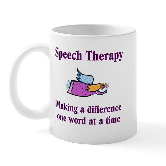 CafePress - Speech Therapy Mug - 11 oz Ceramic Mug - Novelty Coffee Tea Cup