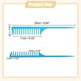 thumbnail image 2 of Unique Bargains Wide Tooth Rat Tail Comb Plastic Long Tail Comb Tip Tail Combs for Wet Curly Hair for Women Men Blue, 2 of 7