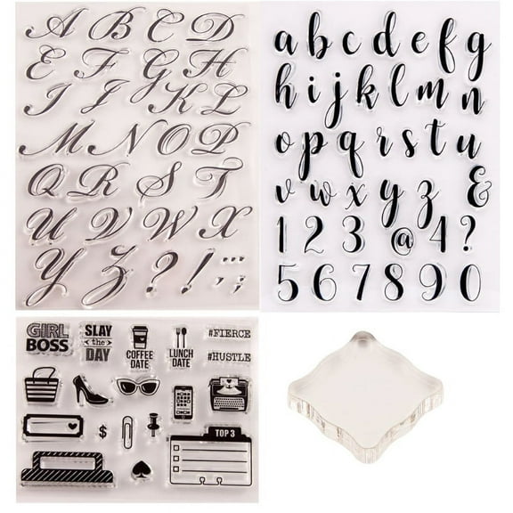 Alphabet Fondant Cake Stamp with Back Plate for Cookies Biscuit Decorating Tool