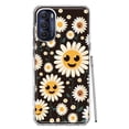thumbnail image 1 of MUNDAZE Motorola Moto G Stylus 5G 2022 Cute Smiley Face White Daisies Double Layer Phone Case Cover, 1 of 5