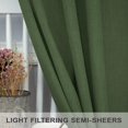 thumbnail image 3 of Cortinas Pitalk Christmas de lino verde oliva, 2 paneles, 270 cm, 3 of 7