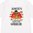 thumbnail image 4 of Inktastic Aunties Little Gobbler with Turkey and Leaves Boys or Girls Long Sleeve Toddler T-Shirt, 4 of 5