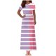 thumbnail image 1 of Vestido Corto de Verano de la Moda de las Mujeres Impreso de Manga Corta Cuello Redondo Tobillo de Longitud Vestido Casual, 1 of 5