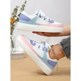 thumbnail image 2 of Black & White & Red Fashionable New Style Color Block Lace-up Walking Shoes For Sweet Travel, Commute, School And Casual Wear, 2 of 4