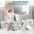 thumbnail image 3 of SZZJKJ Potty Training Toilet Seat, 3-in-1 Toddler Potty Training Seat with Non-Slip Footstool, Adjustable Height ,for Ages 1-5(Gray and White), 3 of 9